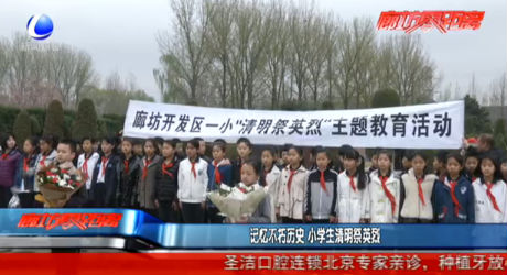 記憶不朽歷史 小學(xué)生清明祭英烈