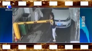 司機著急進院門 徒手掰開起落桿
