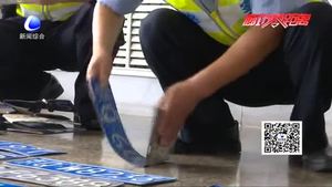 交警二大隊集中銷毀1800余副假牌照 假牌套牌交通違法無處遁形