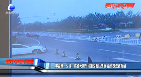 零距離交通：駕駛無牌車頂撞交警后逃跑 阻礙執(zhí)法被拘留