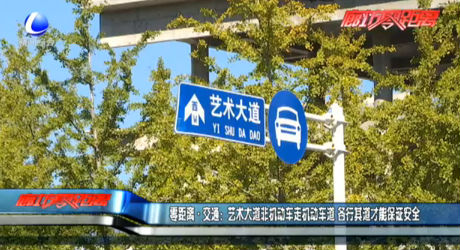 藝術(shù)大道非機(jī)動(dòng)車(chē)走機(jī)動(dòng)車(chē)道 各行其道才能保證安全