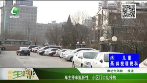 車主停車挺任性 小區(qū)門口亂停放