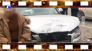 新手司機借奧迪開 失控沖入高速服務(wù)區(qū)