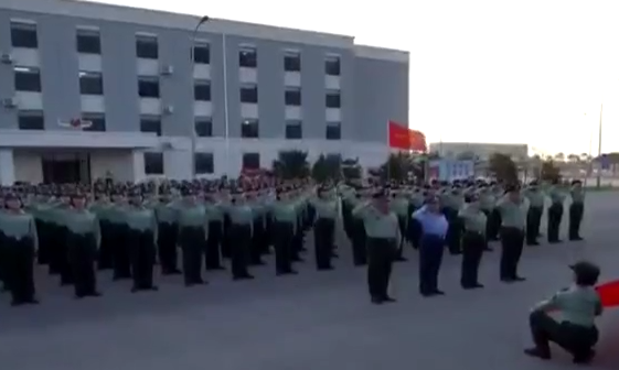 國慶閱兵前的女兵方隊