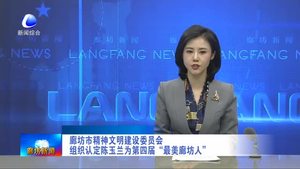 廊坊市精神文明建設(shè)委員會組織認定陳玉蘭為第四屆“最美廊坊人”