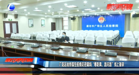 廣陽區(qū)檢察院在疫情防控期間“零距離、面對面”線上審核